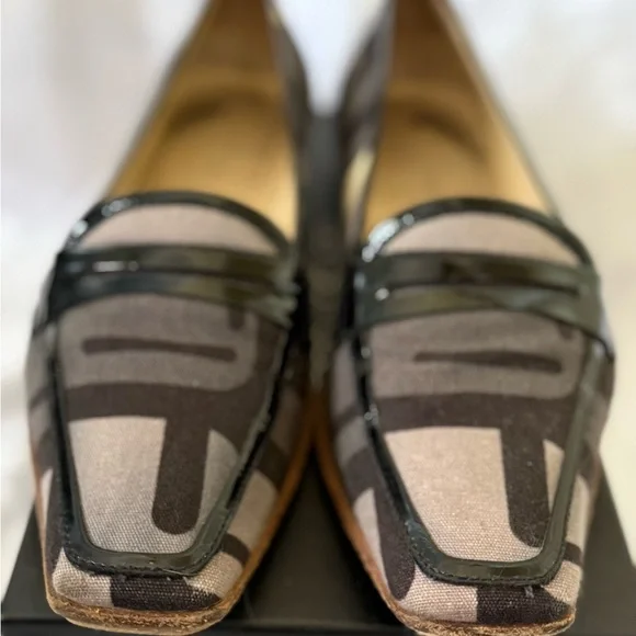 Vintage RARE Y2K Sergio Rossi Colorblock Printed Loafers - Picture 1 of 6